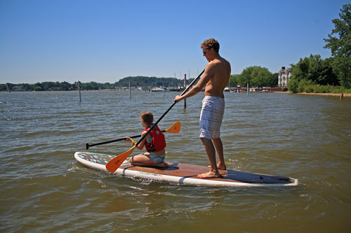 learning standup paddle boarding